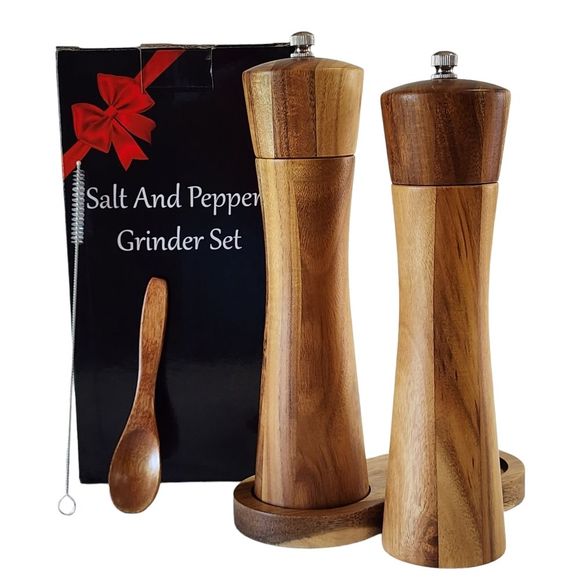 Wooden‎ Salt and Pepper Grinder Set Salt and pepper shaker - Picture 8 of 12